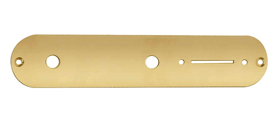 Boston CP-TE-G Control plate, 32x160mm, Teaser, 8,5mm holes for metric pots, gold