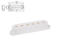 Boston SPC-10-WH Pickup cover, Stallion model single coil, 83,0-70,0x17,8x18,0mm, 3 pcs, white