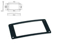 Boston HPR-08-SBK Pickup ring, humbucker, plastic, black, height: 2,5x 5,2mm, low, slanted