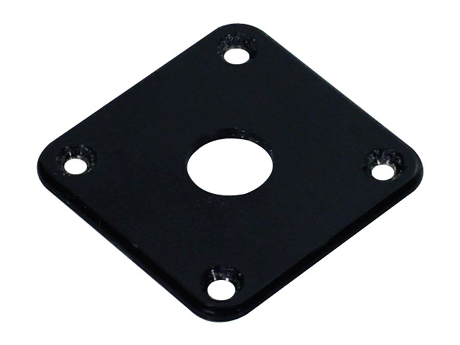 Boston JP-100-B Jack plate, vierkant, plastic, 34x34mm, flat, zwart
