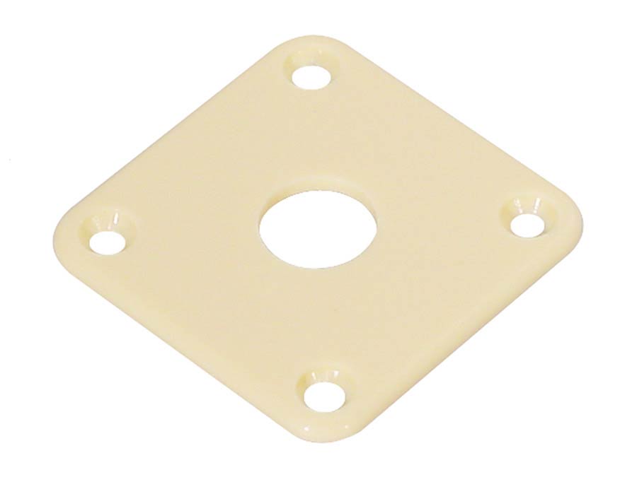 Boston JP-100-IV Jack plate, vierkant, plastic, 34x34mm, flat, ivoor