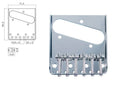 Boston T-40-C Brug-staartstuk, Teaser tray style, grooved saddles, chroom