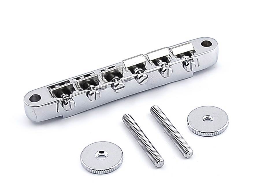 Boston B-160-C Brug voor e-gitaar, "tune'o matic", chroom, stud spacing 73,5mm, stud diam 4mm, chroom