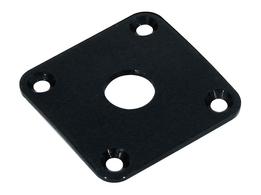 Boston JP-5-B Jack plate, vierkant, plat metaal, zwart