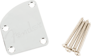 Fender 7708383049 Deluxe/Elite Gitaar Halsplaat Chroom 4-Bouts met F-Logo