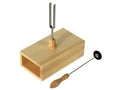 stemvork a-440 Hz. met houten klankkast, 4x8 mm., met klopper