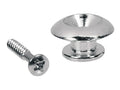 Boston EP-HN-C Strap buttons, metaal, chroom, met schroef, rond model, diameter 17mm, 2-pack