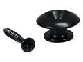 Boston EP-HN-B Strap buttons, metaal, zwart, met schroef, rond model, diameter 17mm, 2-pack