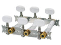 Boston 128 Stemmechanieken voor klassieke gitaar, nylon as, 3x links+3x rechts, 70mm, plastic knoppen