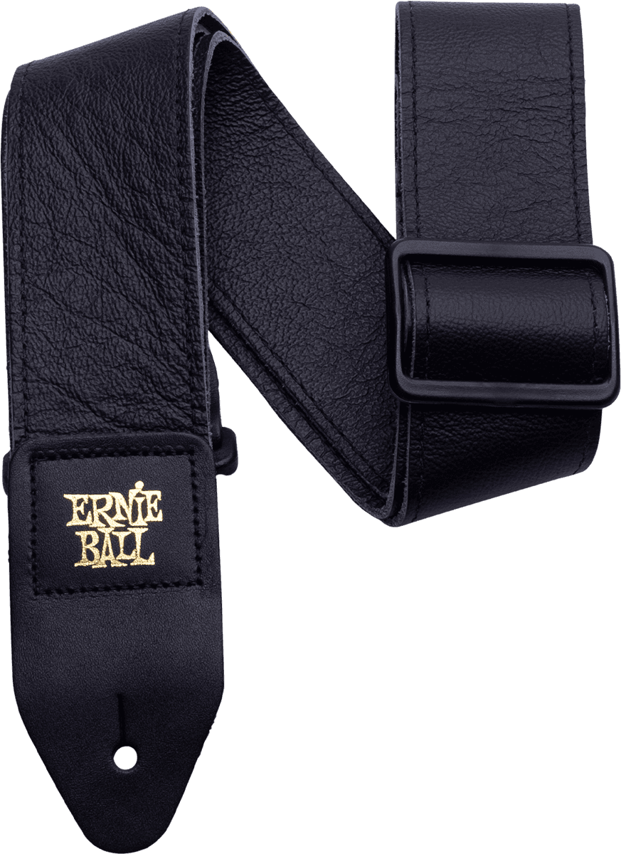 Ernie Ball Leder Gitaarriem Zwart