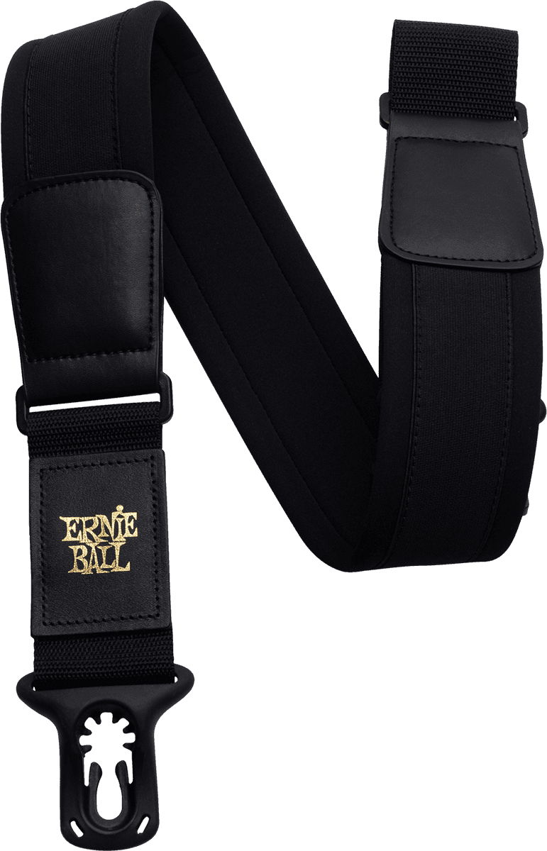 Ernie Ball Polylock Gitaarriem Zwart – Neopreen