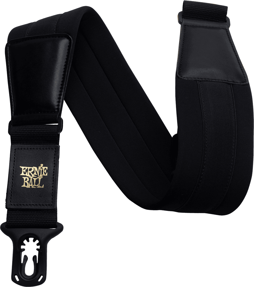 Ernie Ball Polylock Gitaarriem Zwart – Zwart large