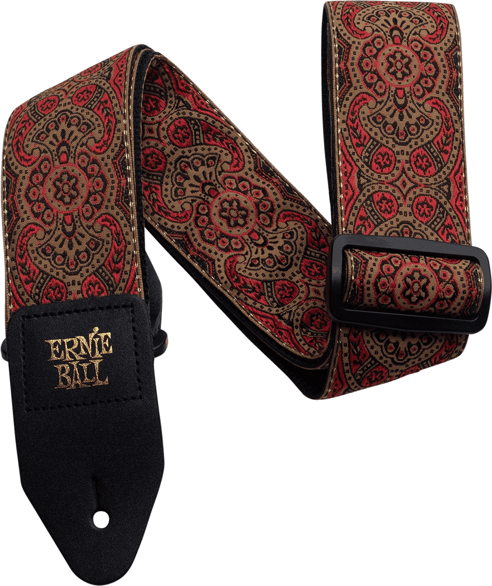 Ernie Ball Jacquard Gitaarriem – Crimson Paisley