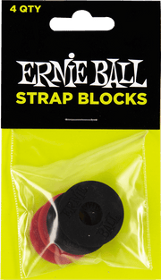 Ernie Ball Strap Blocks Rood/Zwart – 4 stuks
