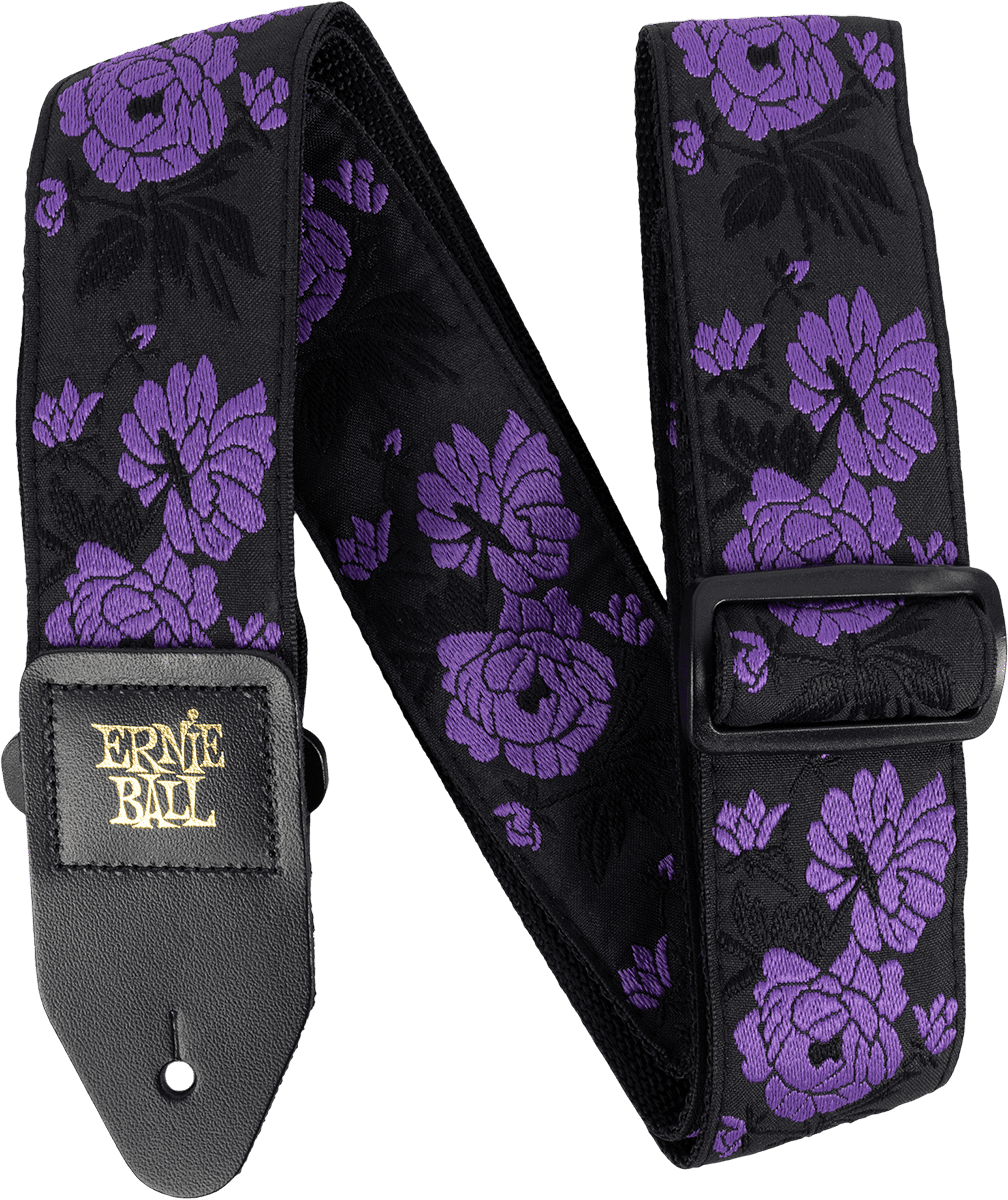 Ernie Ball Jacquard Gitaarriem – Lavender Rose