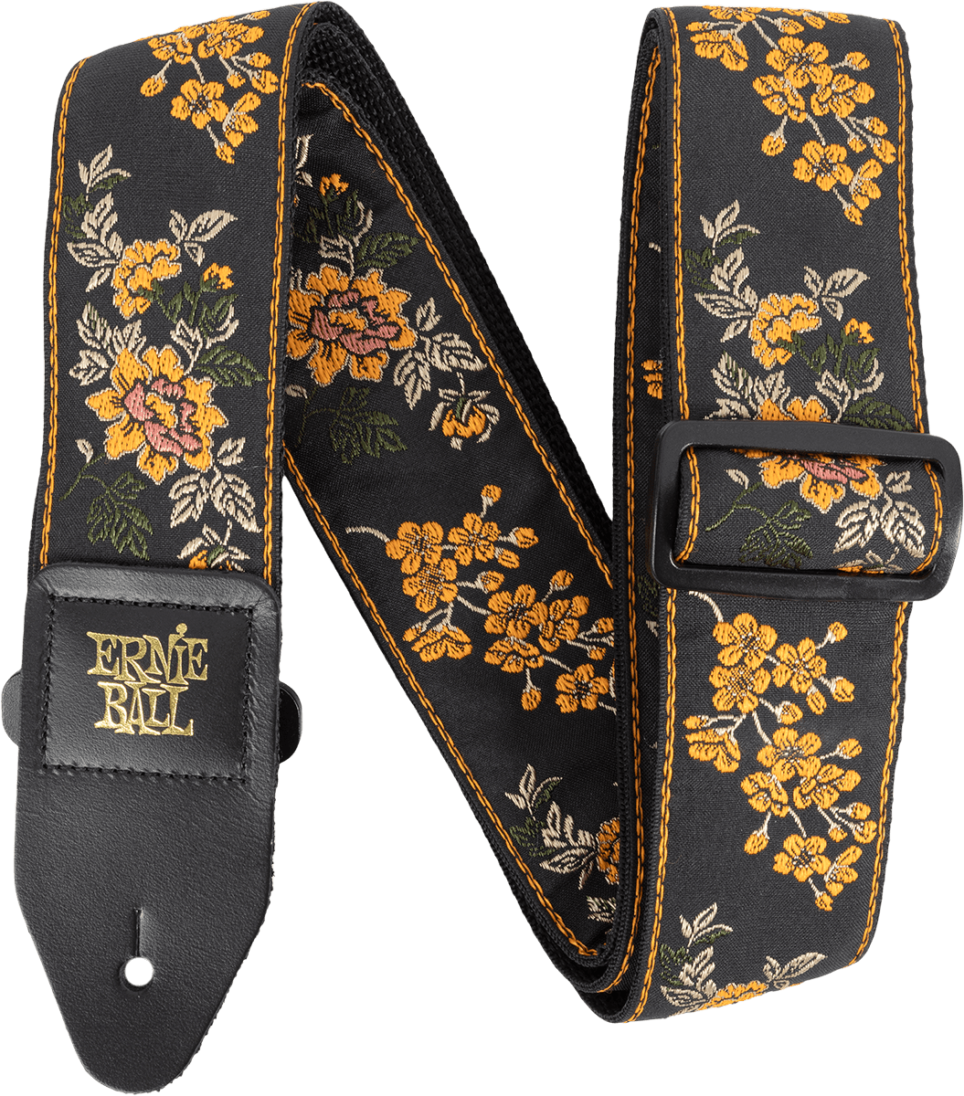 Ernie Ball Jacquard Gitaarriem – Tangerine Blossom