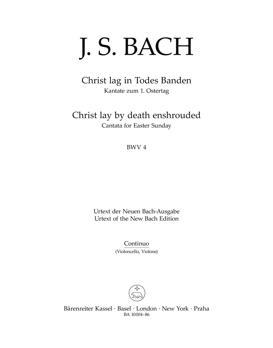 Bach: Kantate BWV4  Christ lag in Todesbanden (Cello/Kontrabas/Basso-Continuo) afbeelding 2