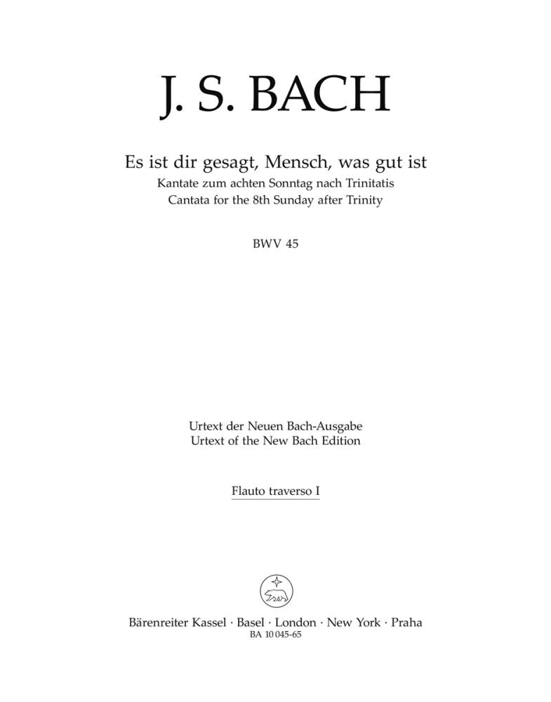 Bach: Kantate BWV 45 Es ist dir gesagt, Mensch, was gut ist (Set)