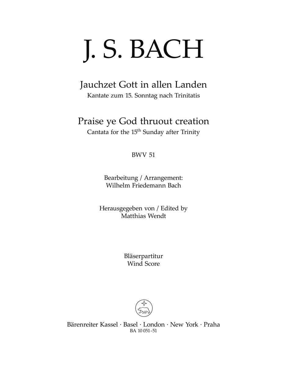 Bach: Kantate BWV 51 Jauchzet Gott in allen Landen (Trompet, Pauken) afbeelding 2