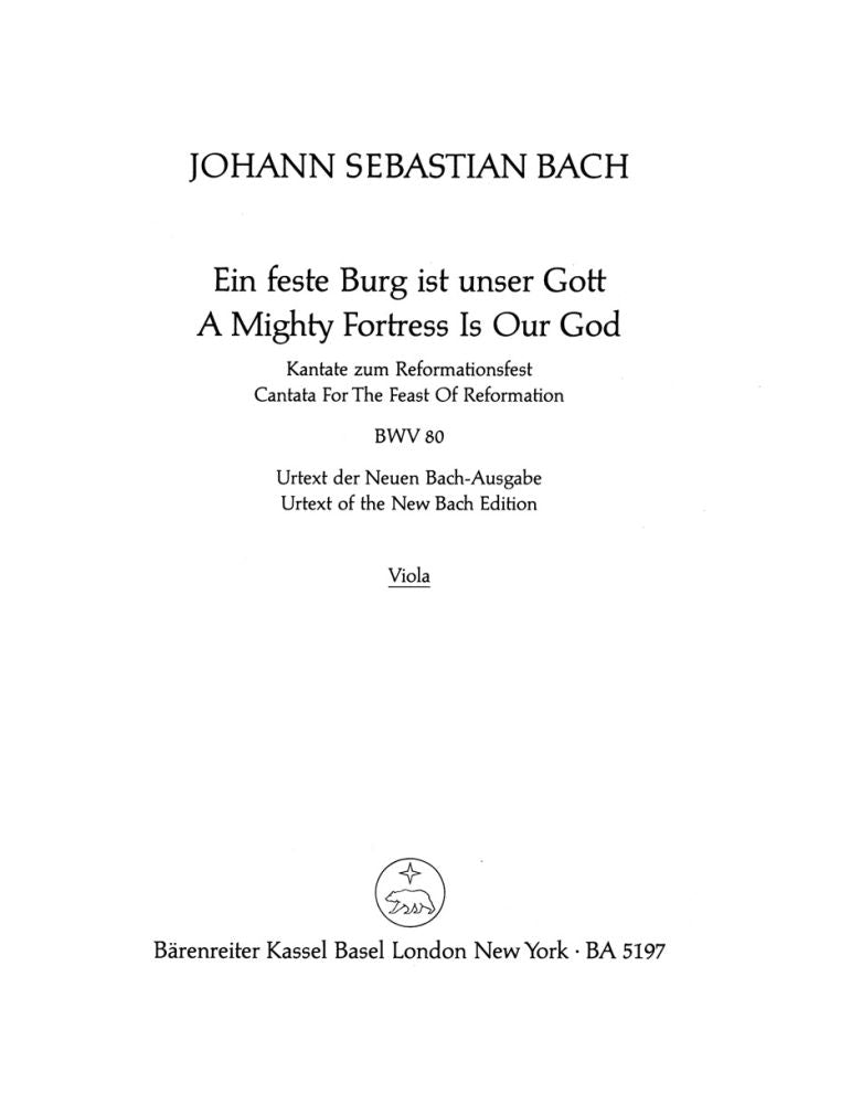 Bach: Kantate BWV 80  Ein Feste Burg Ist Unser Gott (Altviool)