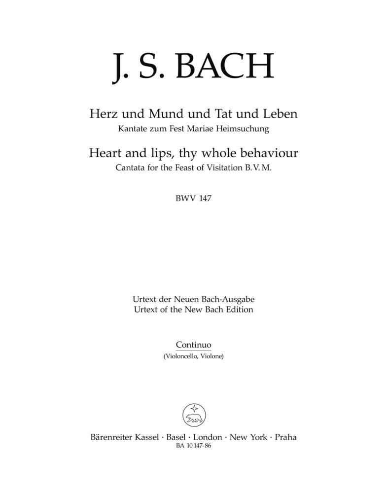 Bach: Kantate BWV 147  Herz und Mund und Tat und Leben (Cello/Kontrabas/Basso-Continuo)