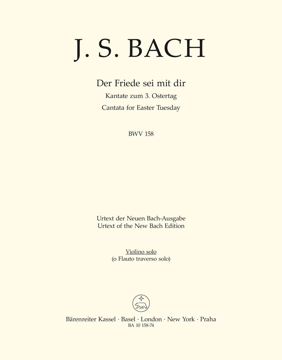 Bach: Kantate BWV 158  Der Friede sei mit dir (Viool (Fluit) afbeelding 2