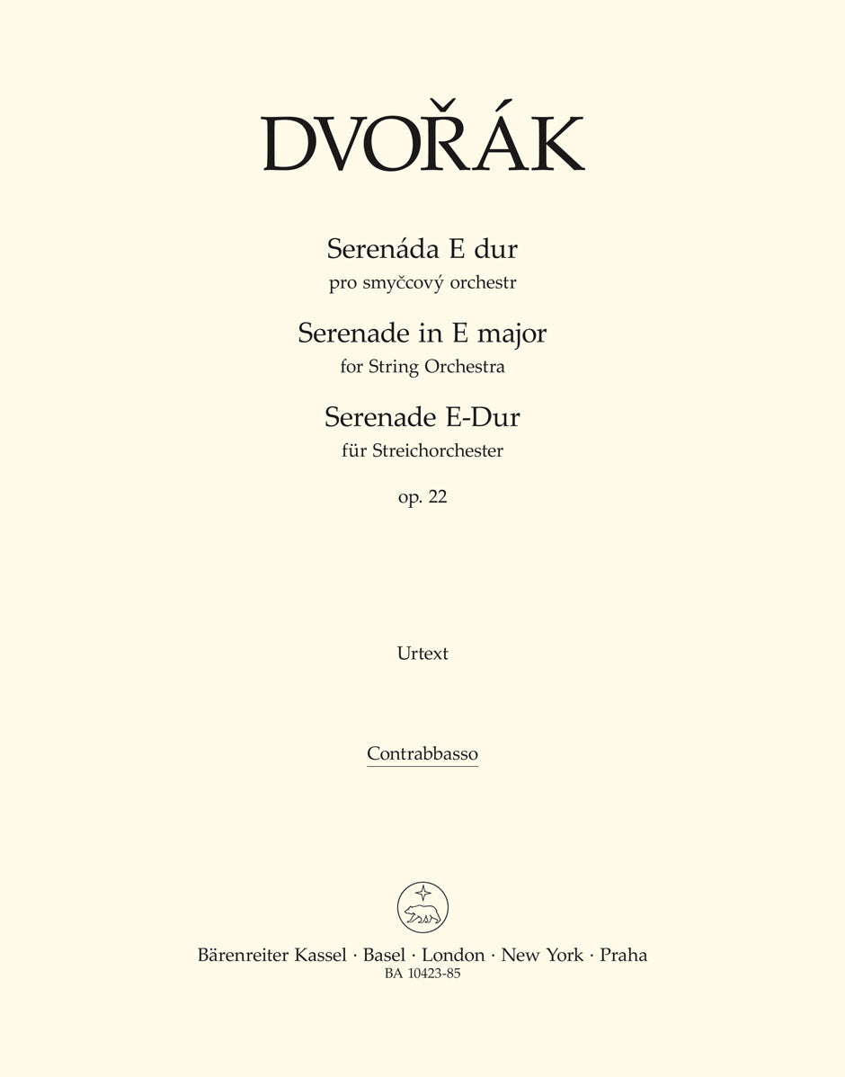 Antonin Dvorak: Serenade For String Orchestra E major op. 22 (Kontrabas) afbeelding 2
