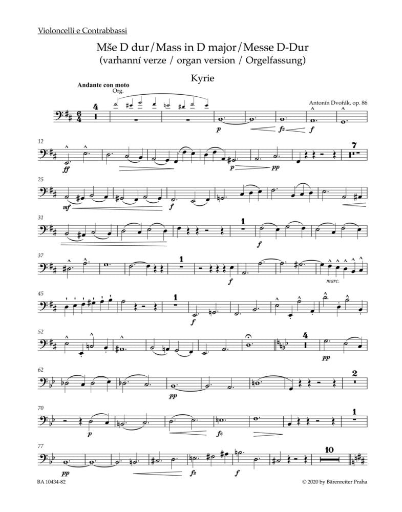 Dvorak: Mass In  D Major Op.86