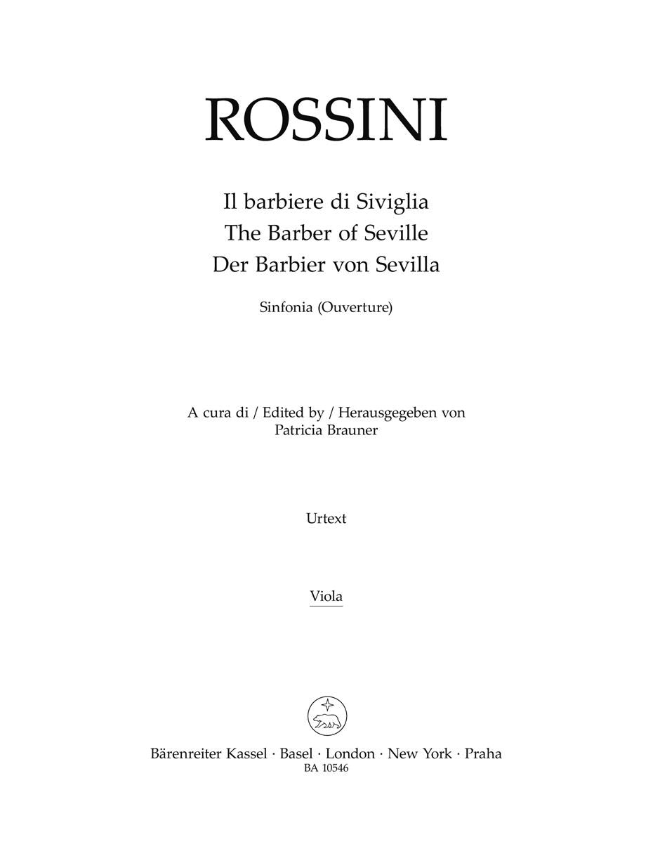 Gioachino Rossini: Il barbiere di Siviglia Sinfonia Ouverture (Altviool)
