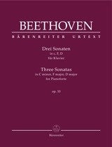 Beethoven: Three Sonatas for Pianoforte C minor, F major, D major op. 10
