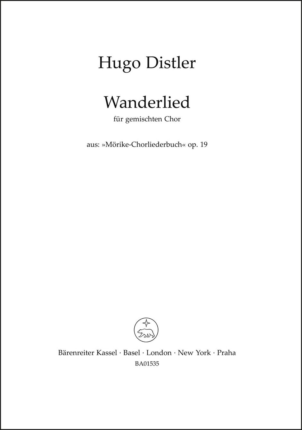 Wanderlied (Entflohn sind wir der Stadt Gedränge)