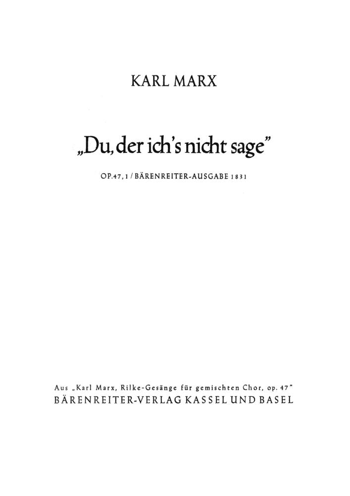 Du, der ich's nicht sage (1937)