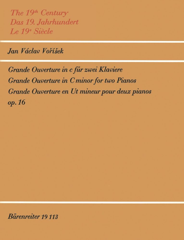 Vorisek: Grande Ouverture fuer 2 Klaviere