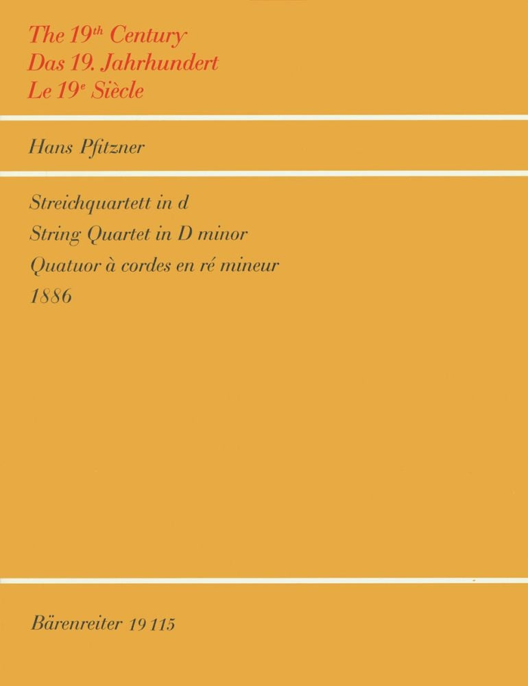Pfitzner: Streichquartett (1886)