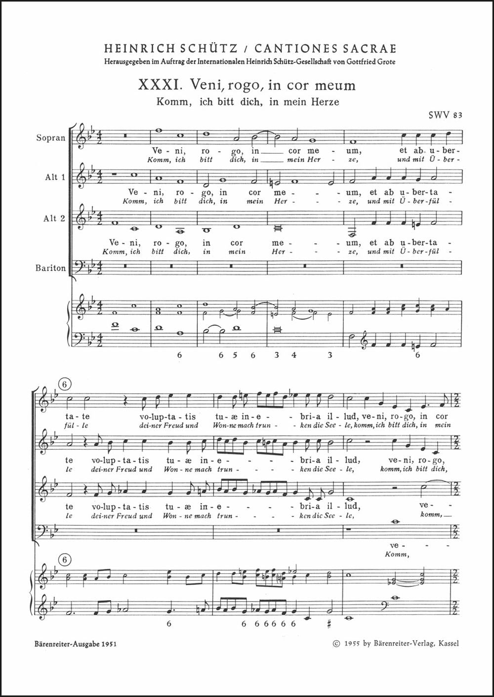 Veni rogo, in cor meum - Komm, ich bitt dich, in mein Herze