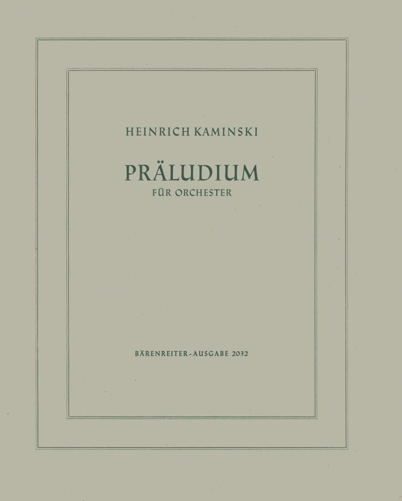 Präludium fuer Orchester (1926)