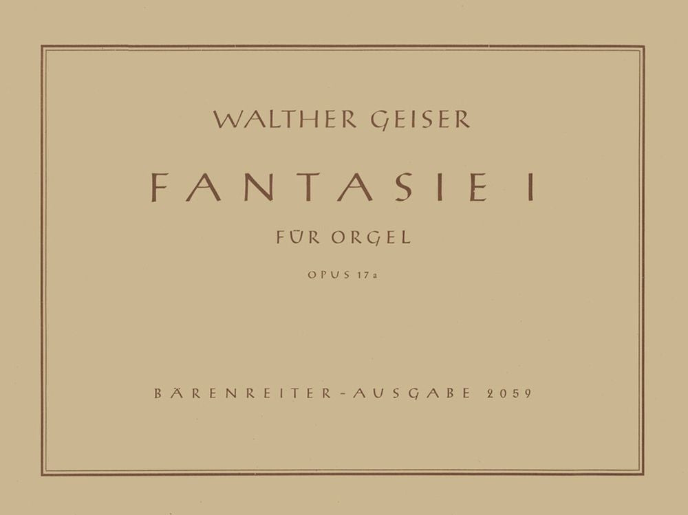Fantasie I über A-H-B-E (1931)