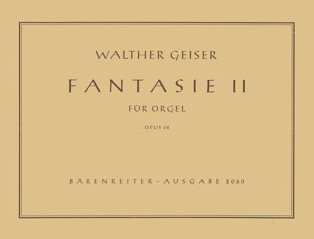 Fantasie II fuer Orgel (1939)