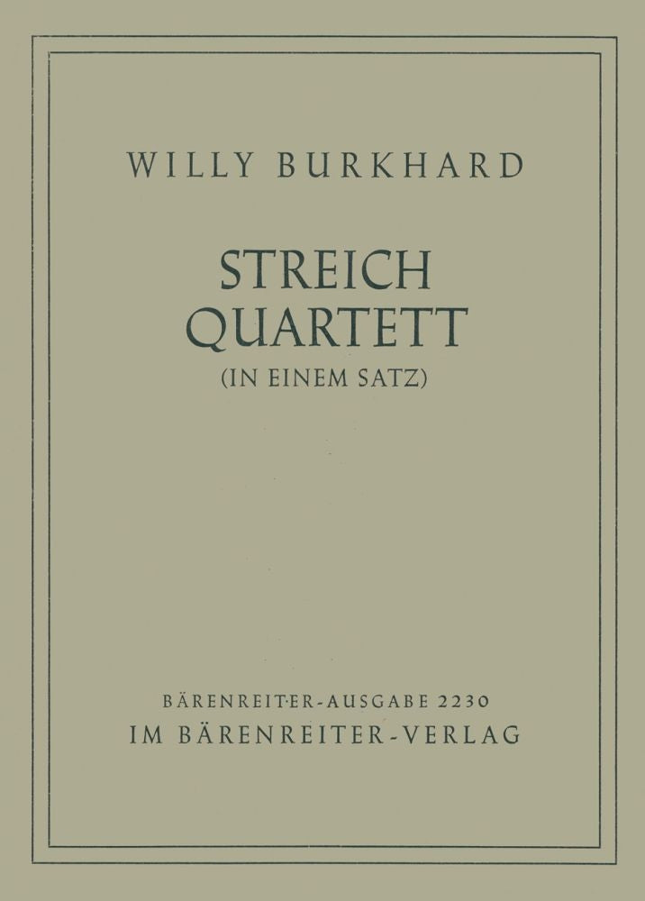 Streichquartett II in einem Satz (1943)