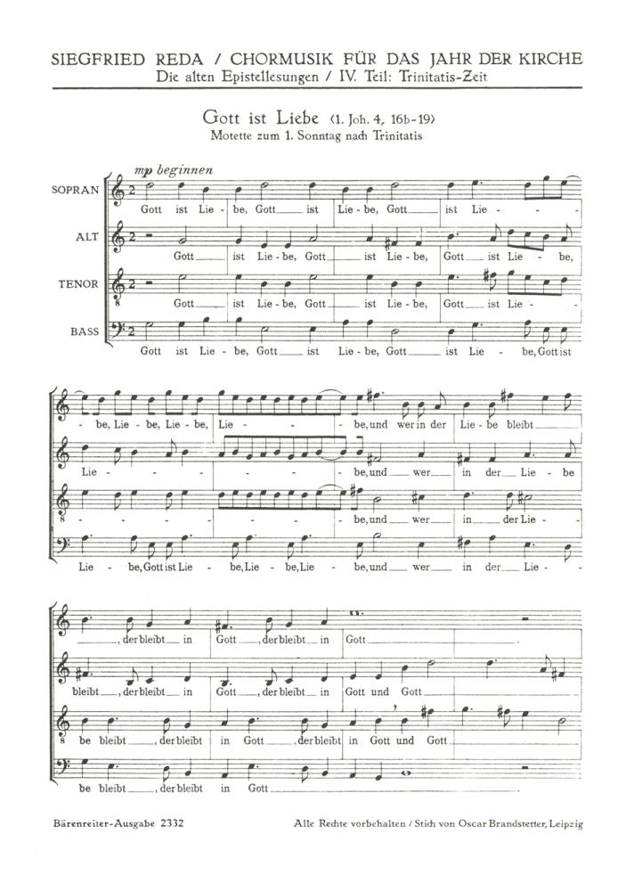 Reda: Gott ist Liebe (SATB)