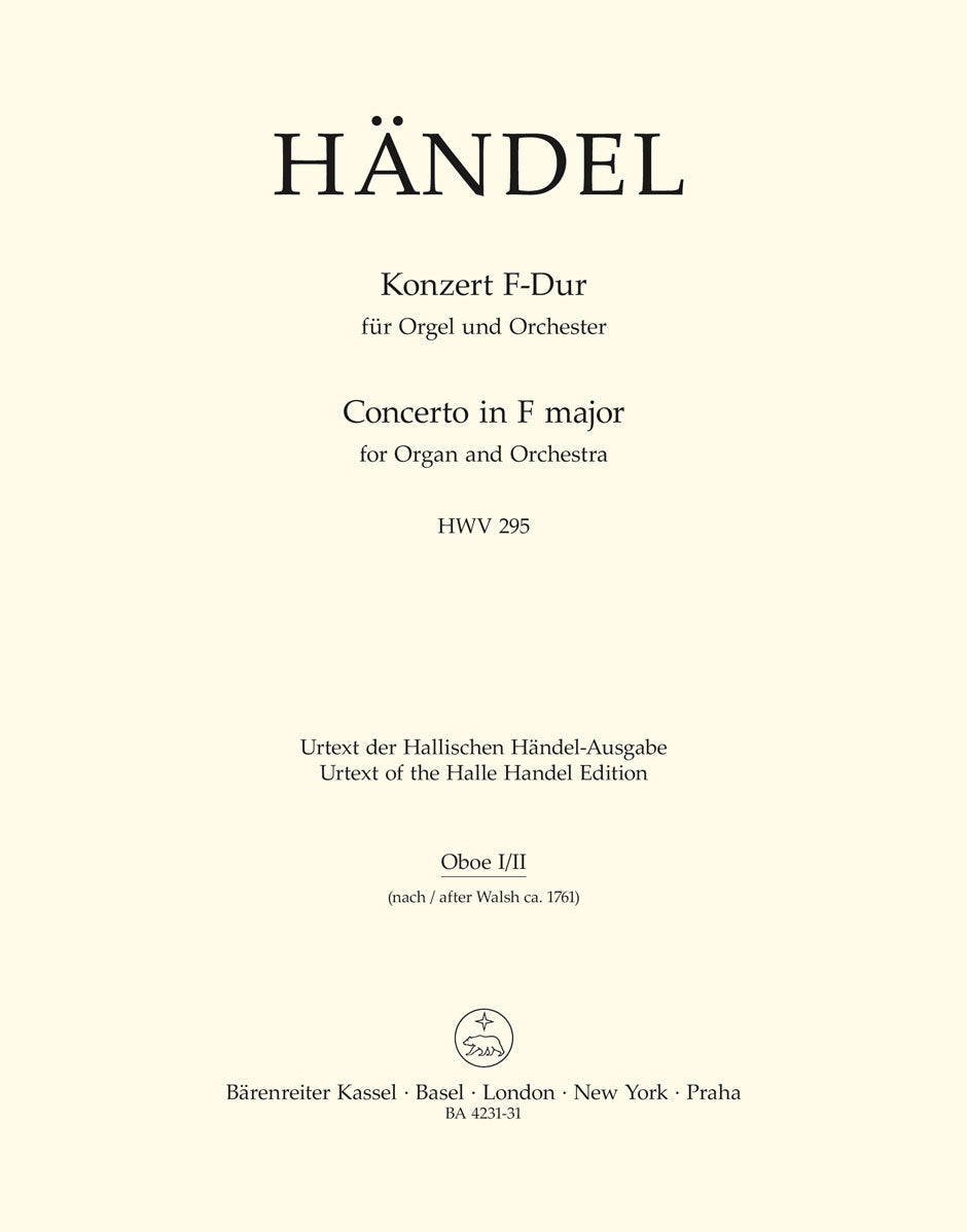 Handel: Concerto for Organ and Orchestra no. 13 F major HWV 295 (Hobo 3)