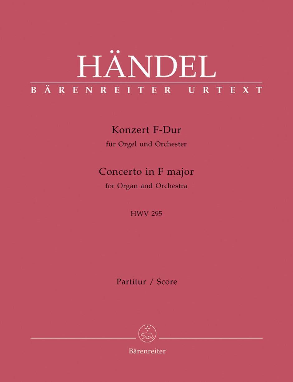 Handel: Concerto for Organ and Orchestra no. 13 F major HWV 295 (Partituur)