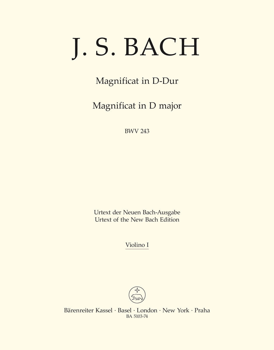 Bach: Magnificat D major BWV 243 (Viool 1)