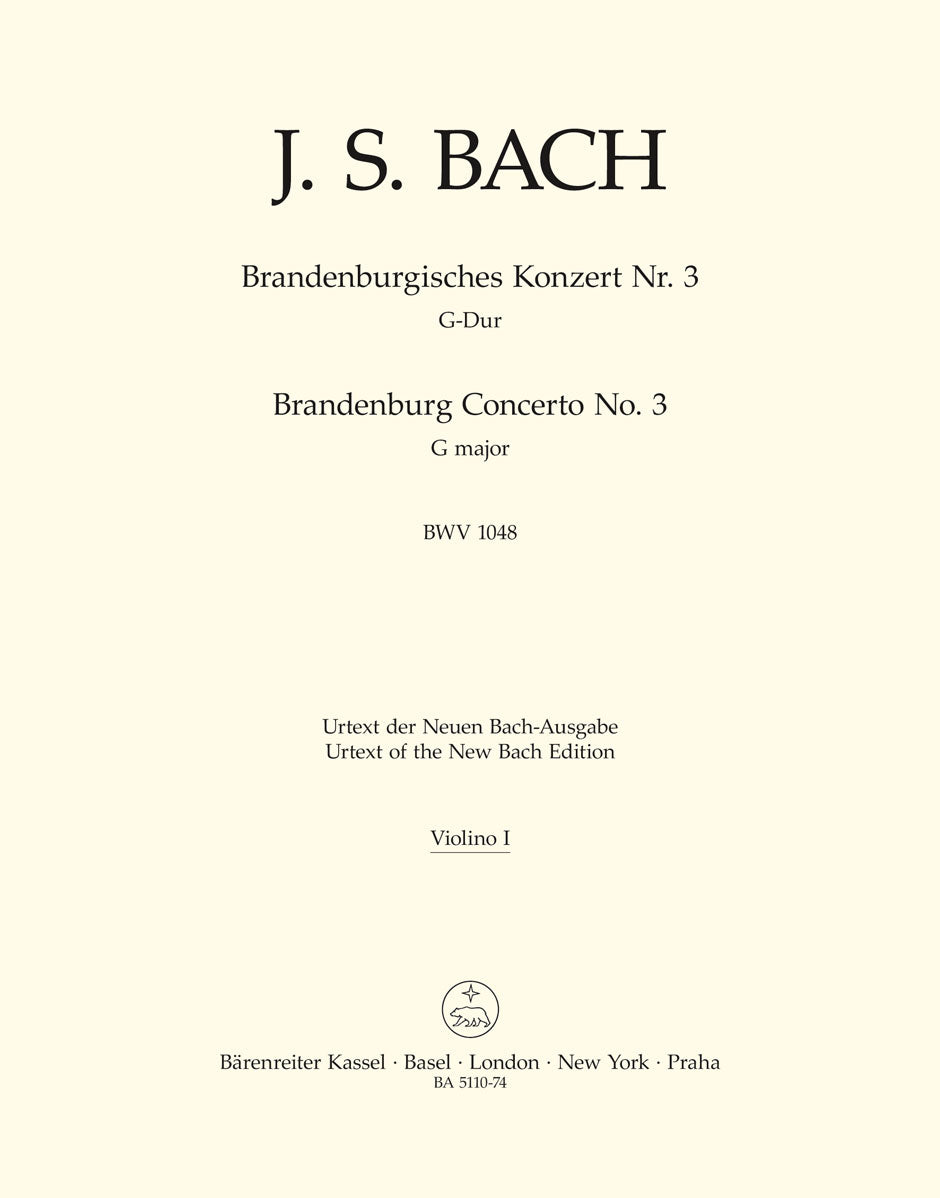 Bach: Brandenburg Concerto no. 3 G major BWV 1048 (Viool 1)