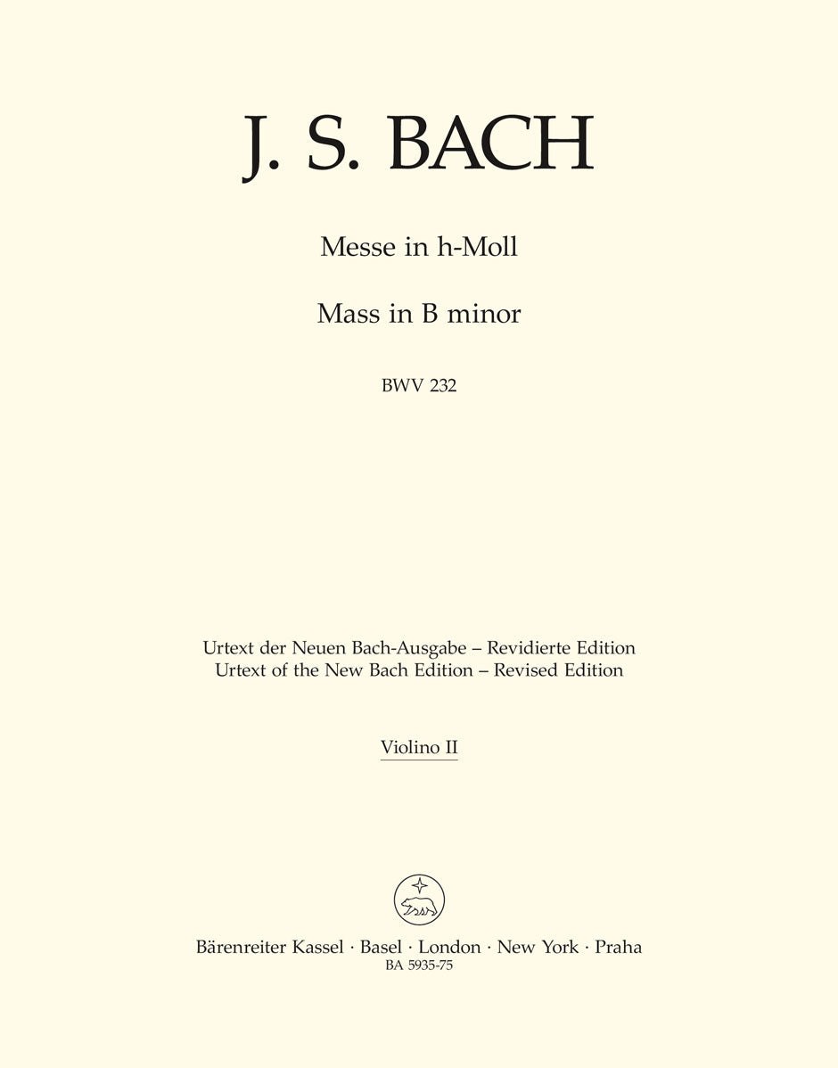 Bach: Mass B minor BWV 232 (Viool 2)