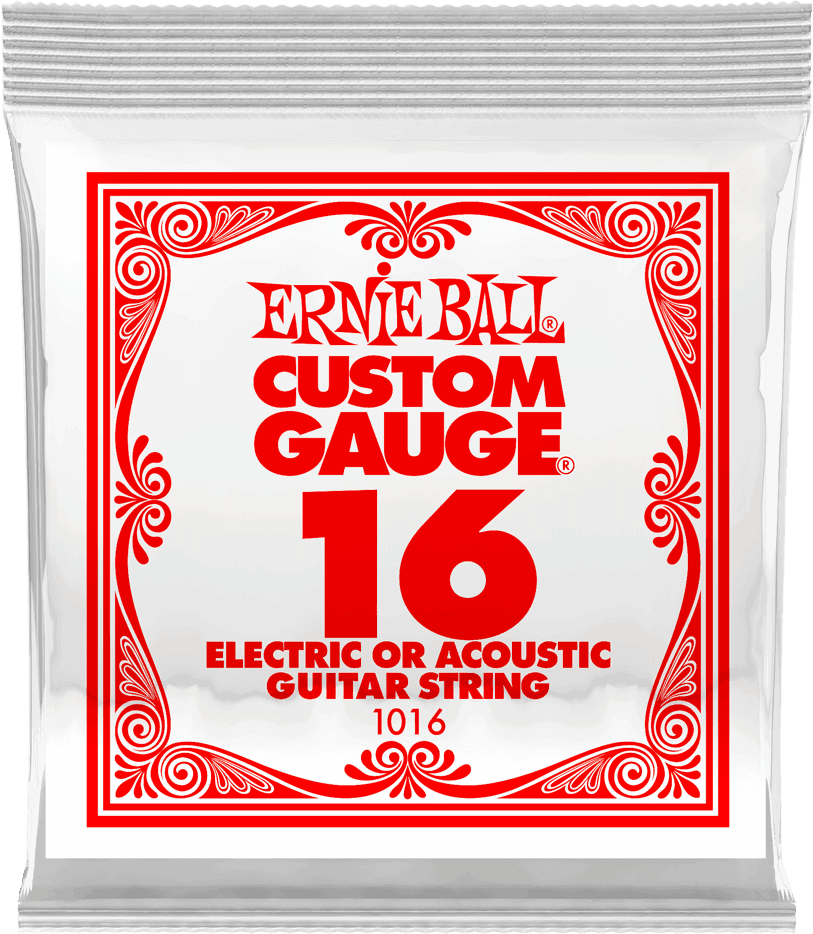 Ernie Ball Slinky Nickel Wound Elektrische Gitaarsnaar Plain Steel 016 6-pack