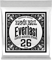 Ernie Ball Everlast Coated Phosphor Bronze Akoestische Gitaarsnaar Roundwound 026 6-pack