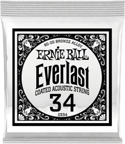 Ernie Ball Everlast Coated 80/20 Akoestische Gitaarsnaar Roundwound 034 6-pack