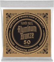 Ernie Ball Aluminium Bronze Akoestische Gitaarsnaar Roundwound 050 6-pack