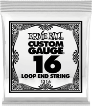 Ernie Ball Stainless Steel Folksnaar Loop-end Plain Steel 016 6-pack